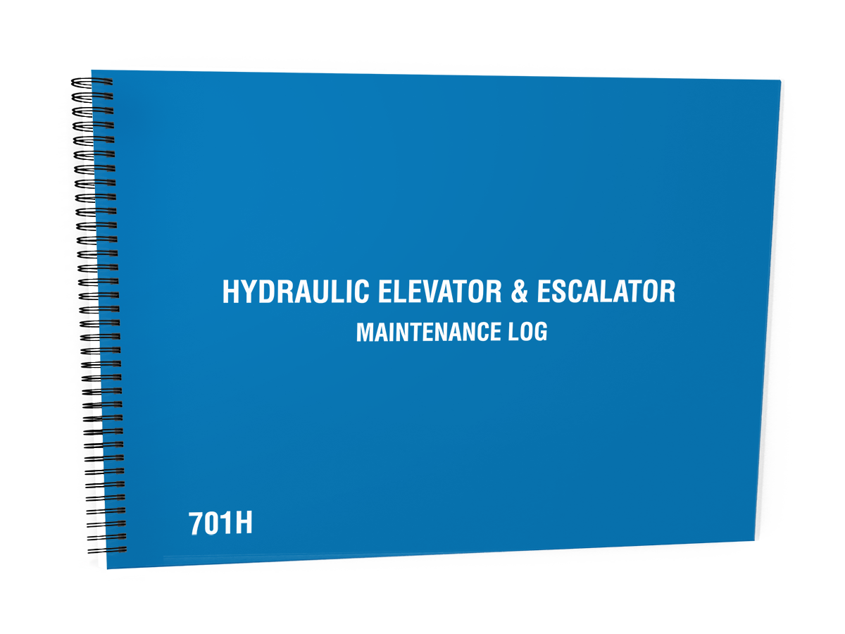 Hydraulic Elevator Maintenance Log Book #701H Front Cover